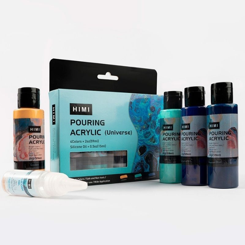 GENERICO - Miya Pintura Acrílica Pouring UNIVERSE - Set 4 colores