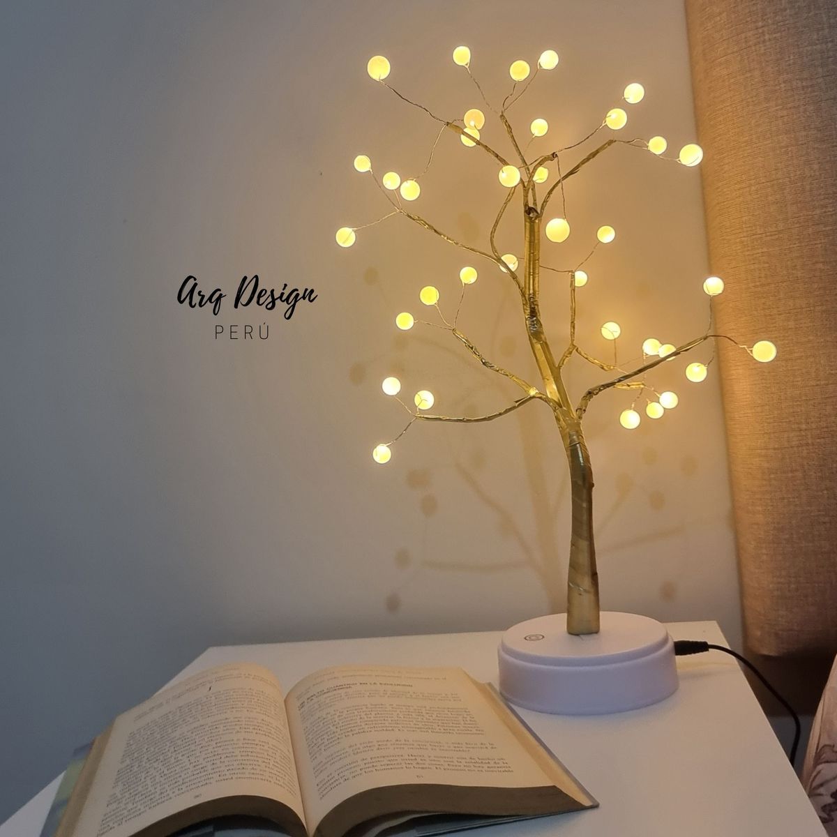 GENERICO - Lampara de Mesa Bonsái Perlas