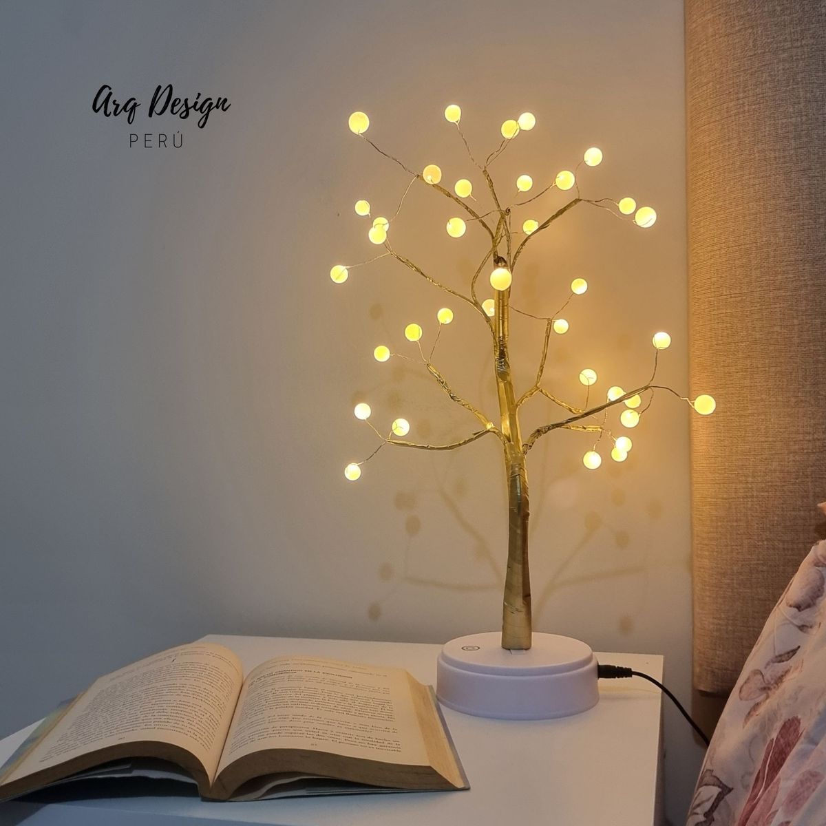 GENERICO - Lampara de Mesa Bonsái Perlas