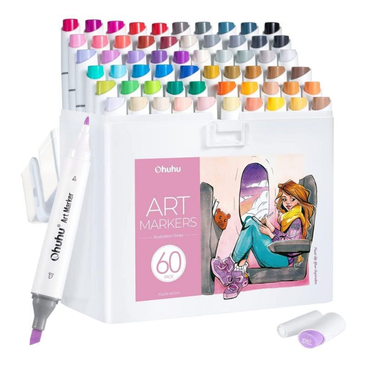 OHUHU - Ohuhu Kaala - Set de 60 marcadores - Ilustraciones Manga