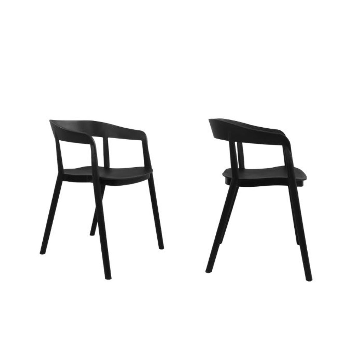 NIHM - Silla de Comedor Tayrona de Plástico Negro