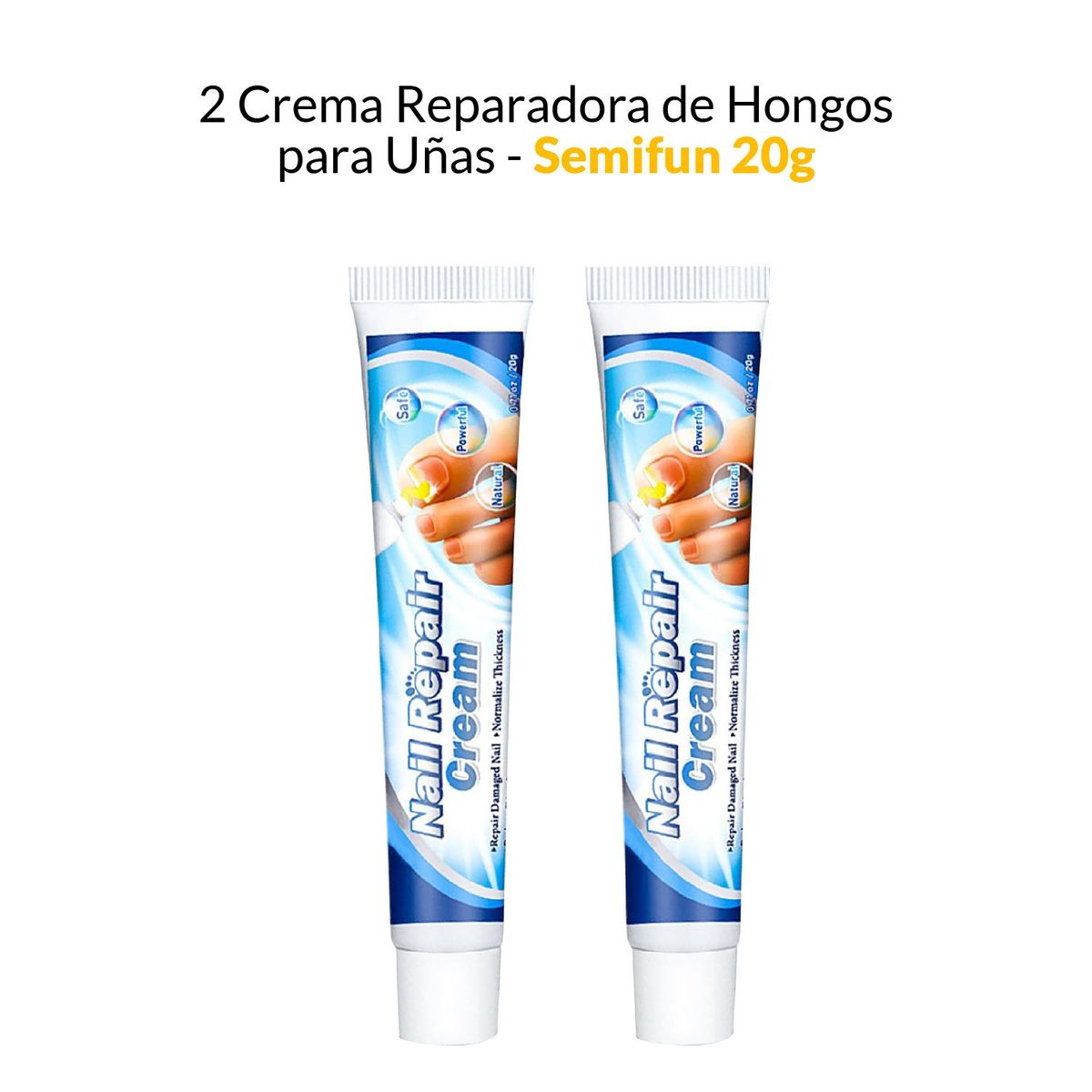 GENERICO - 2 Crema reparadora de hongos para uñas - Semifun 20g