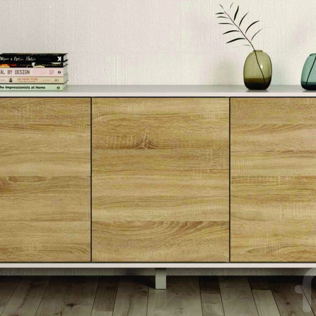 GENERICO - APARADOR CREDENZA MERY - LA CASA DEL MUEBLERO - BLANCO CON ROVERE