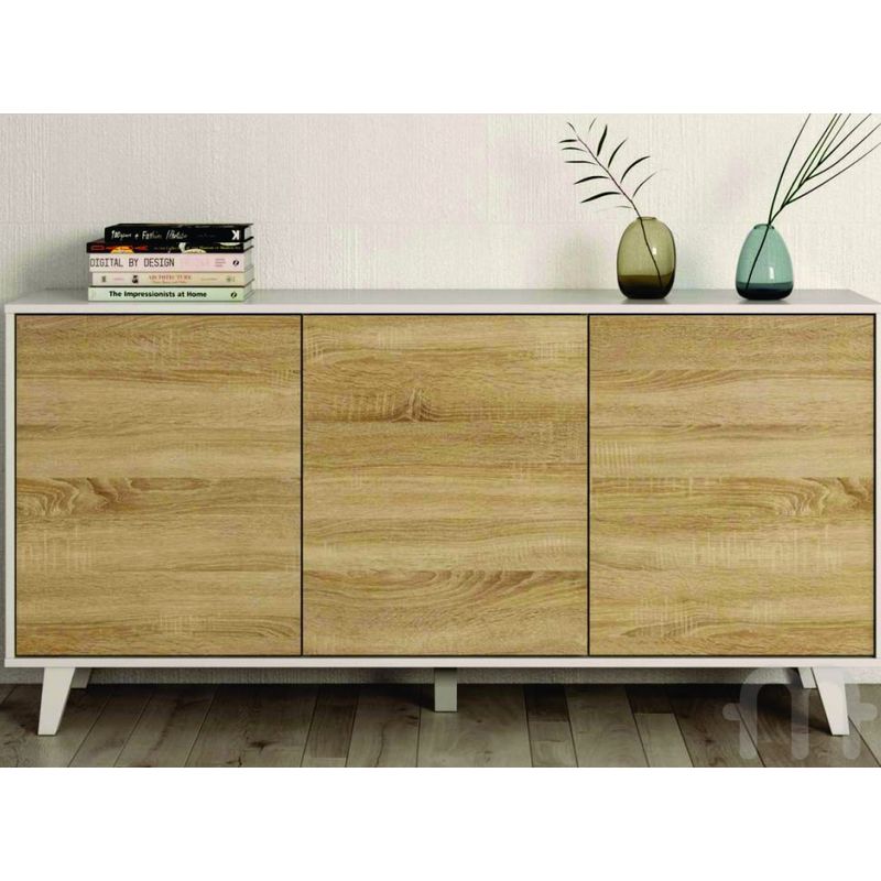 GENERICO - APARADOR CREDENZA MERY - LA CASA DEL MUEBLERO - BLANCO CON ROVERE