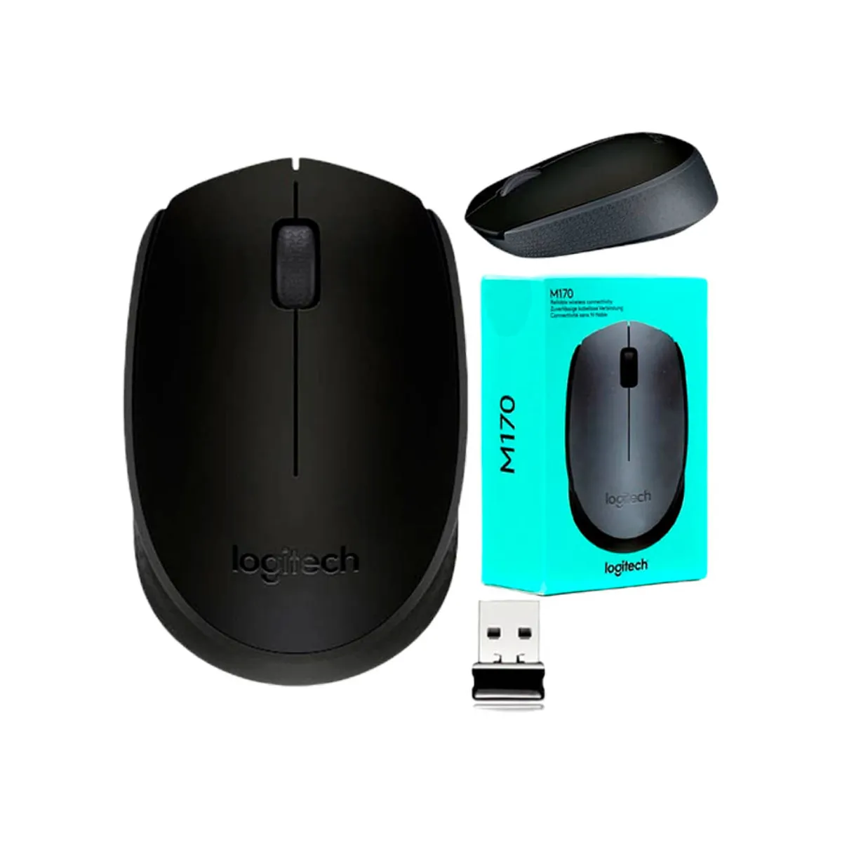 LOGITECH - Mouse Logitech M170 Inalambrico-Negro