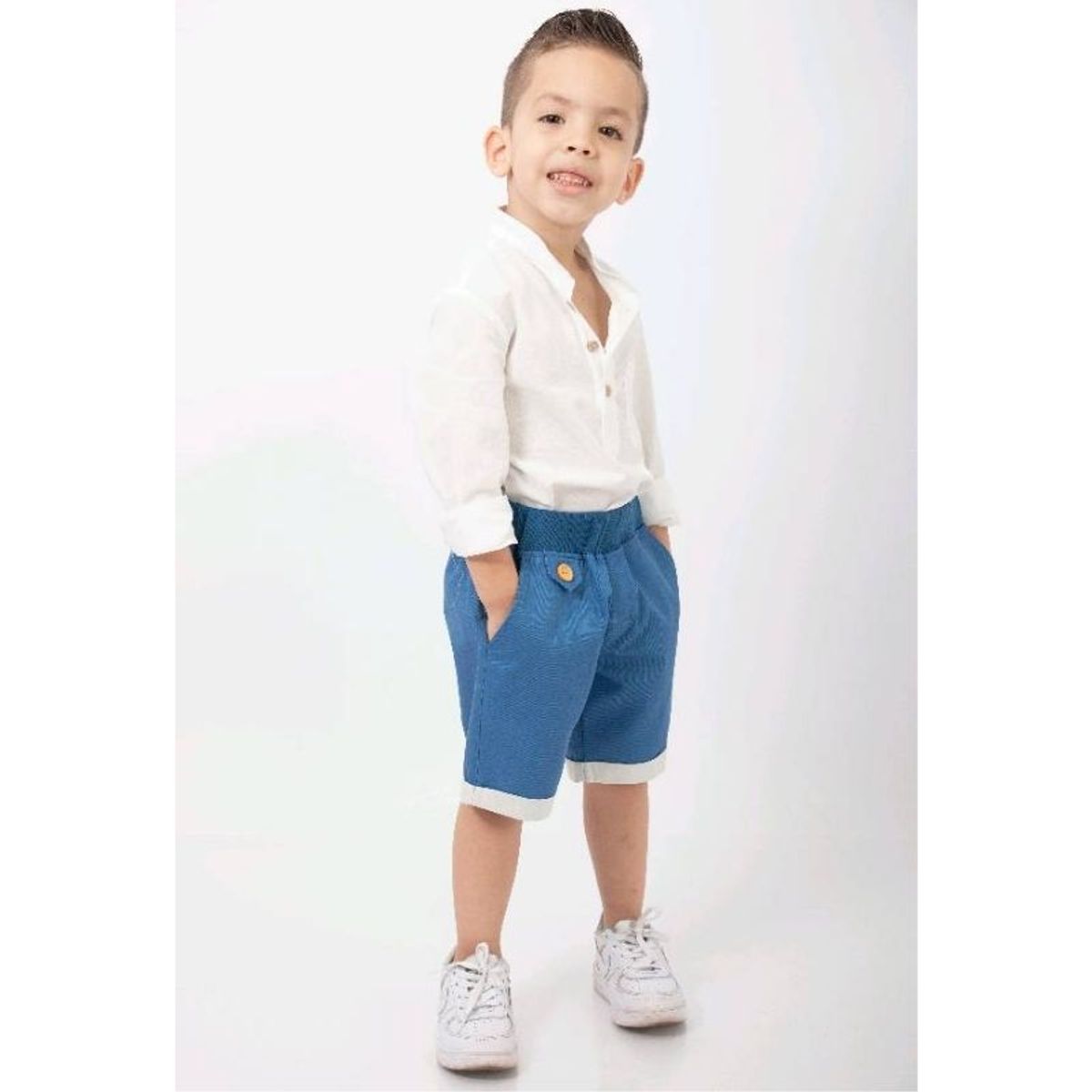 GENERICO - Short Niño Scott Color Beige Estacion 108