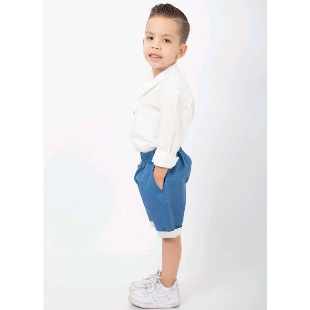 GENERICO - Short Niño Scott Color Beige Estacion 108
