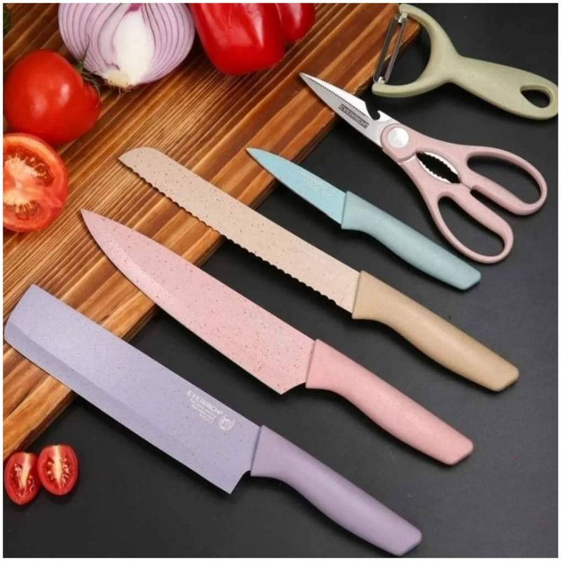 GENERICO - Cuchillos de cocina set x6 piezas
