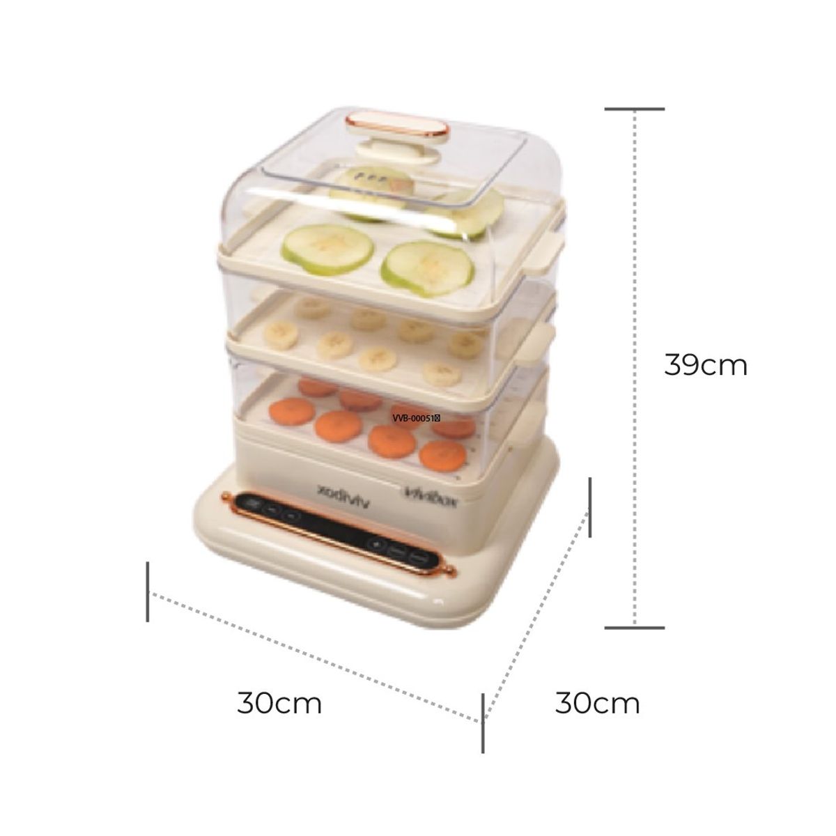 VIVIBOX - Vaporera Eléctrica Cocina Saludable Y Deliciosa