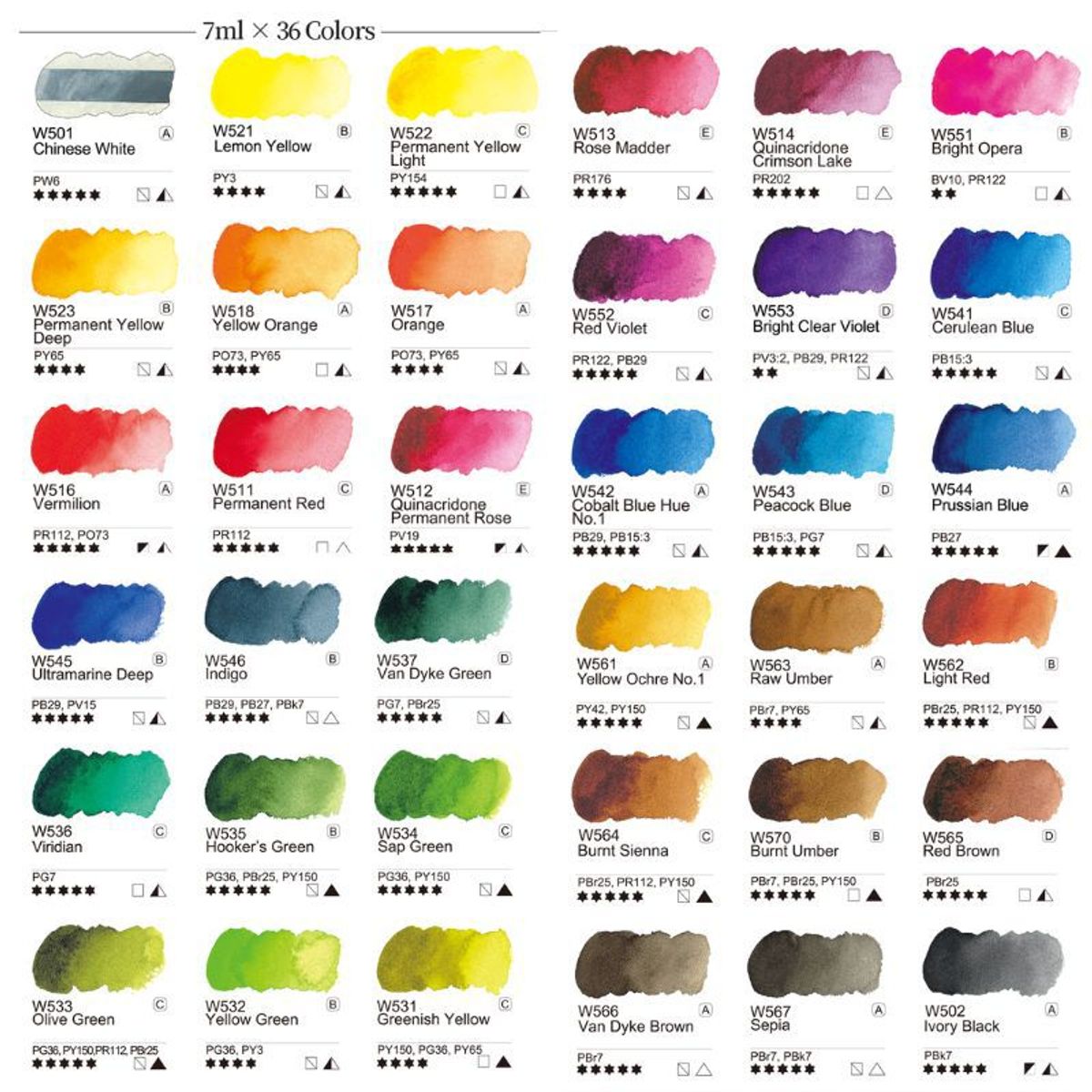 GENERICO - MIJELLO Mission Gold Set 36 colores/7ml - Incluye paleta de plástico