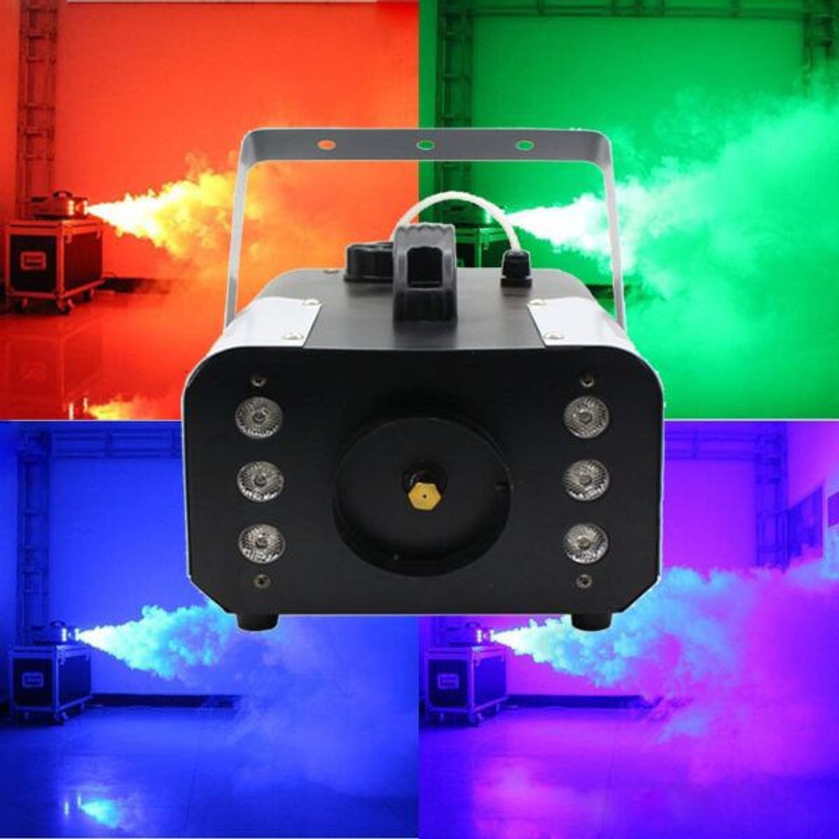 GENERICO - Maquina de Humo 1000w Con Led  efecto humo Control Eventos Fiesta