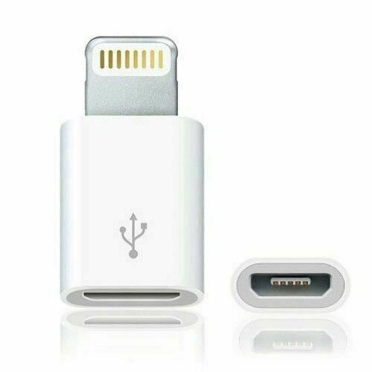 OEM - 2Adaptadores Entrada V8 a Iphone Convertidor Micro USB  A Iphone 8Pines