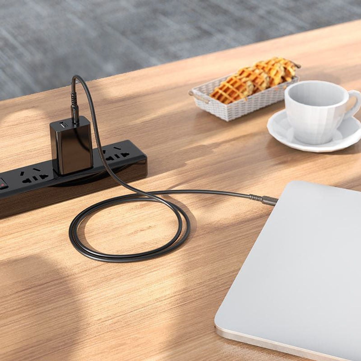 HOCO - Cable grueso de alta calidad para cargar 100W PD 15mts