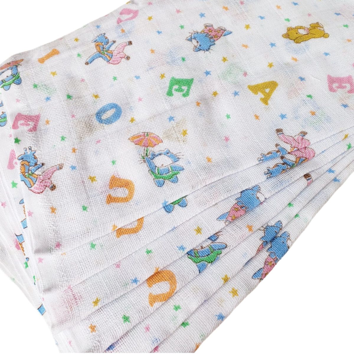 GIKA - Pañal Bebé Tela Gasa - Estampado - Pack x3