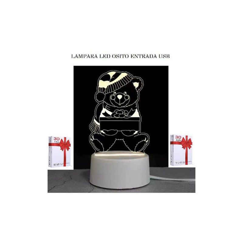 GENERICO - Luz LED de noche 3D lámpara de dibujos animados USB