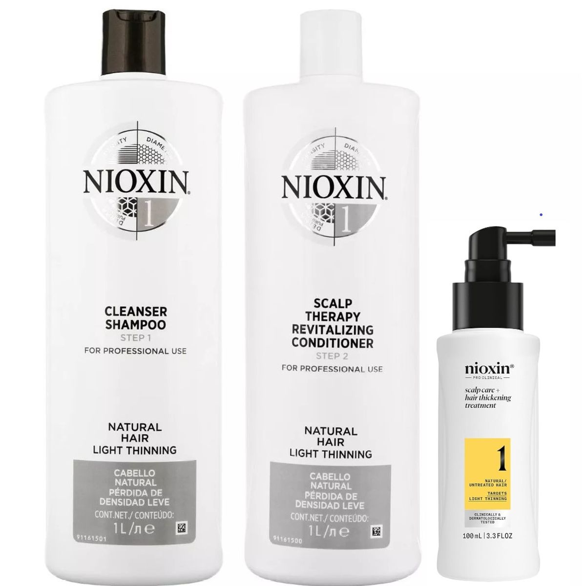 NIOXIN - Nioxin-1 Tratamiento densificador para Cabellos naturales 1000ml