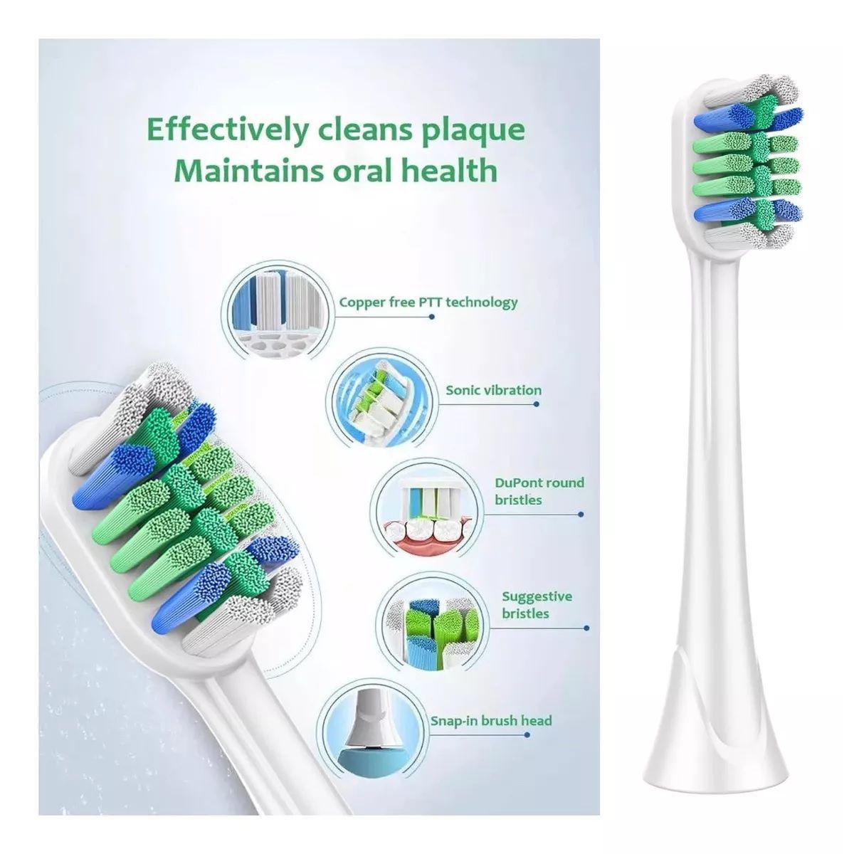 GENERICO - Cabezal De Cepillo Compatible Con Philips Sonicare Pack 4uni