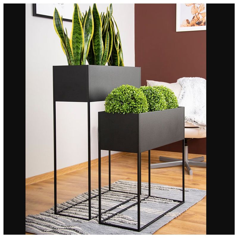 VENTITAS HOME - Set 2 Macetas Malia Ventitas Home Negro