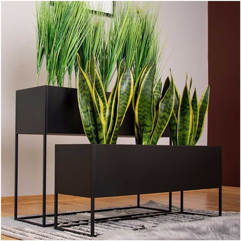 VENTITAS HOME - Set 2 Macetas Kazna Ventitas Home Negro
