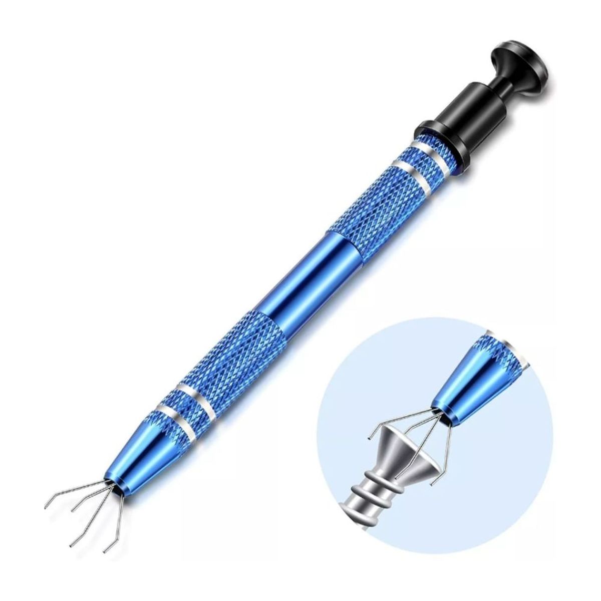 GENERICO - Pinza 4 Puntas Gema Joyería Placa Precisión Técnico Aluminio