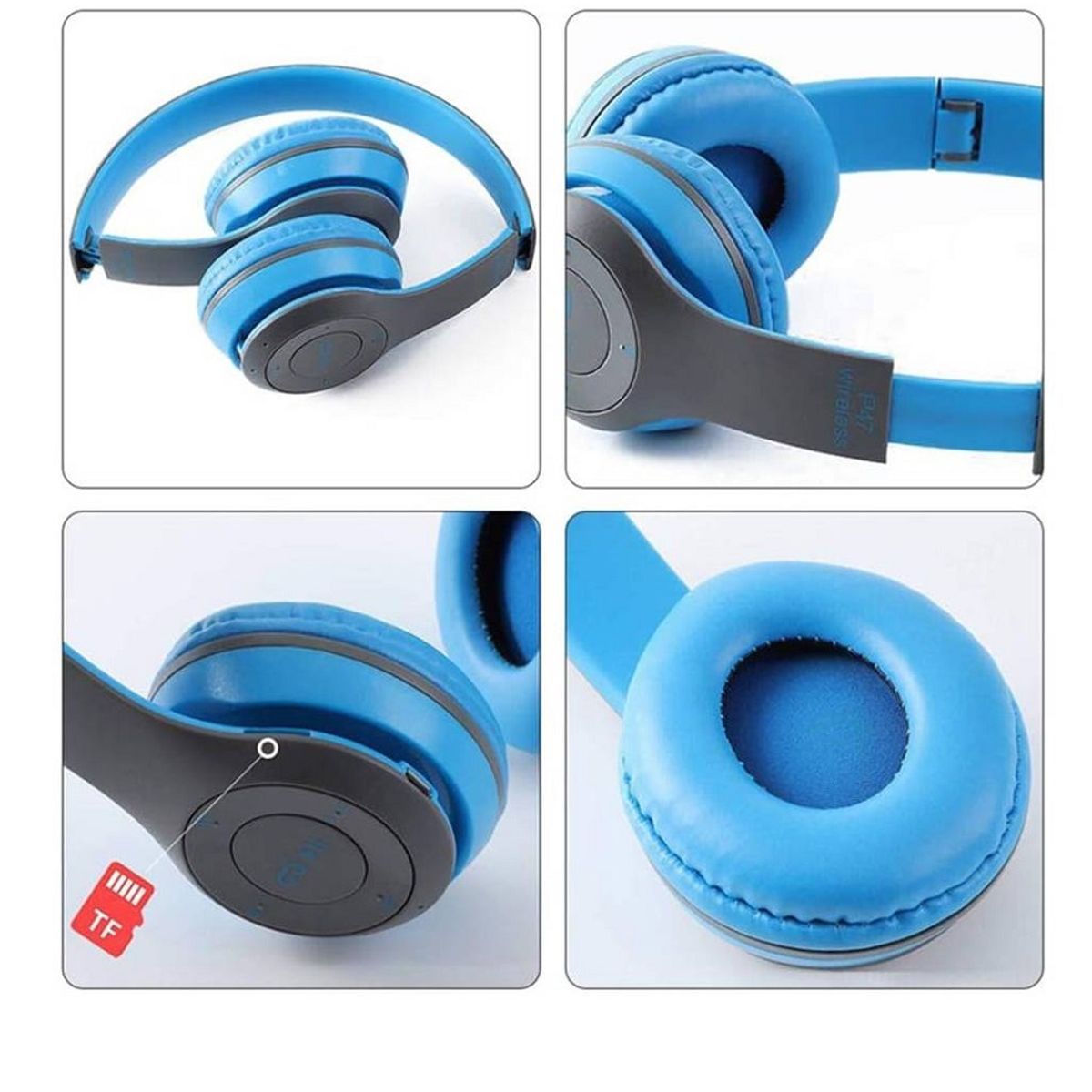 GENERICO - Audifonos p47 bluetooth 4.1 deportivos  - Azul