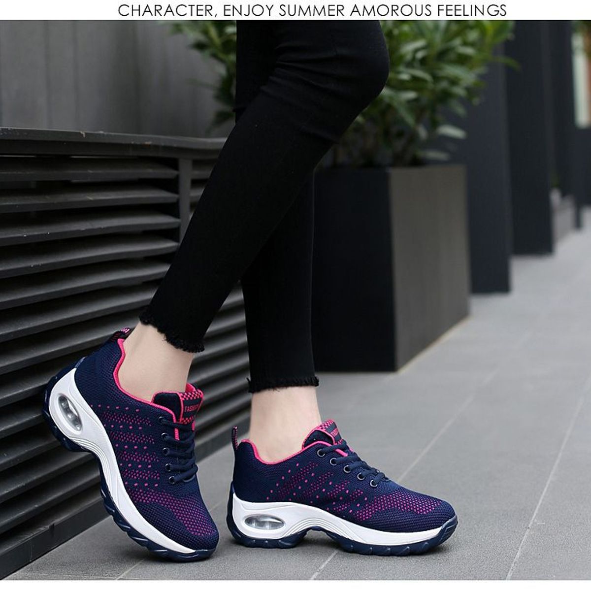 BLWOENS - Zapatillas Blwoens Mujer Running Textil/Pvc Azul