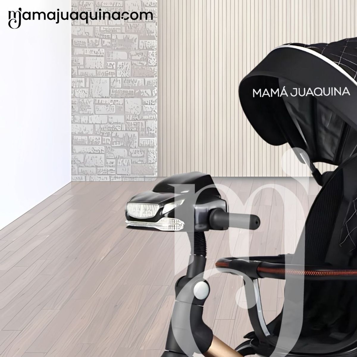 VOYAGE - Triciclo Giratorio 5 en 1 «NOVA NEW» USB Bluetooth Black