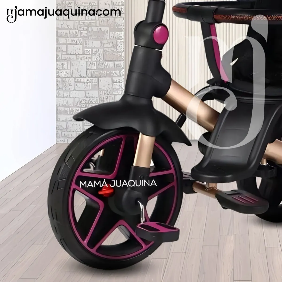 VOYAGE - Triciclo Giratorio 5 en 1 «NOVA NEW» USB Bluetooth Fucsia