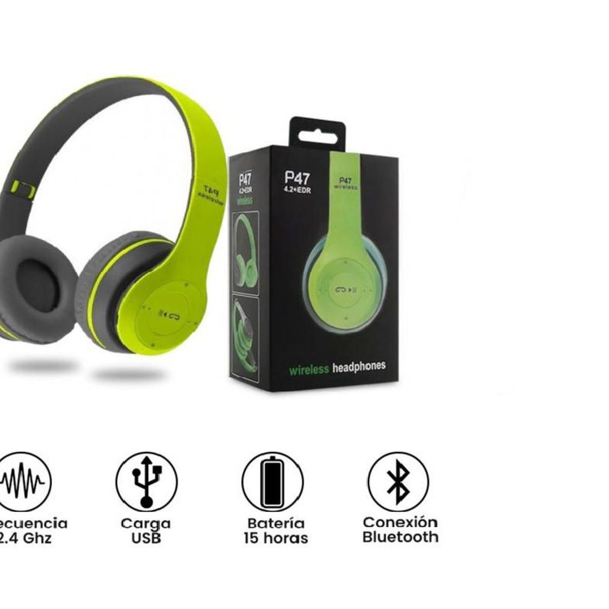 GENERICO - Audífono Inalámbrico P47 Con Bluetooth