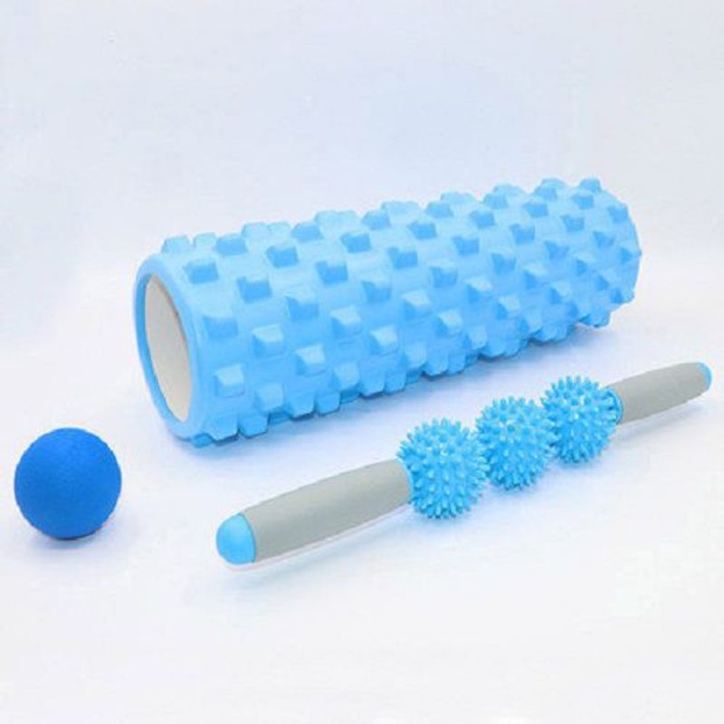 BLWOENS - Rodillo Masaje Muscular 3 en1 Rodillos de Espuma con Palos de Masaje