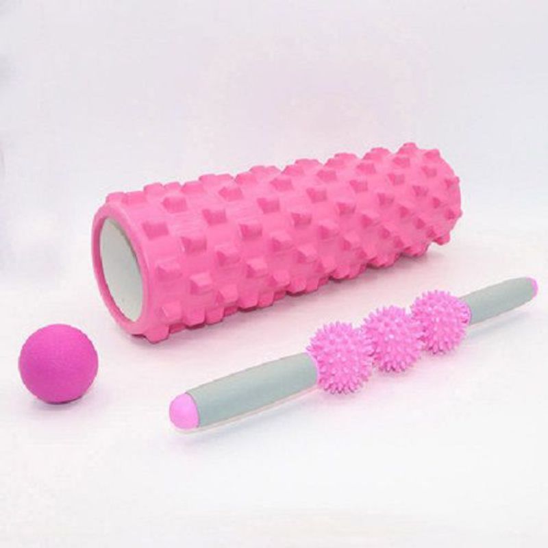 BLWOENS - Rodillo Masaje Muscular 3 en1 Rodillos de Espuma con Palos de Masaje