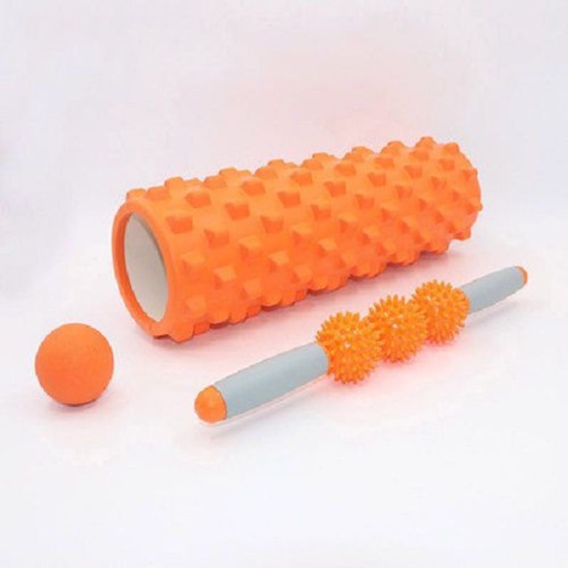 BLWOENS - Rodillo Masaje Muscular 3 en1 Rodillos de Espuma con Palos de Masaje