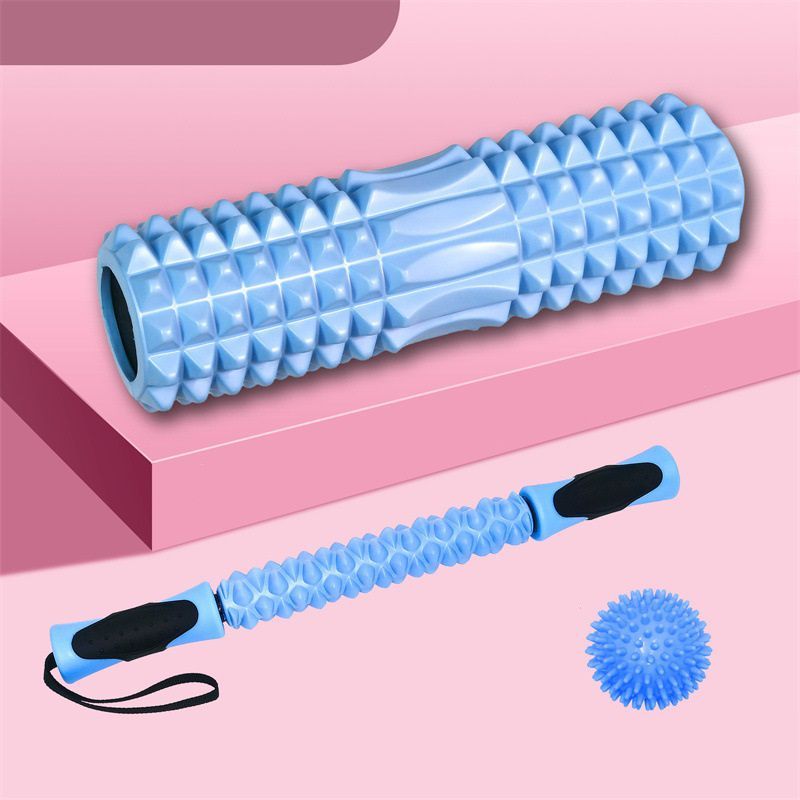 BLWOENS - Rodillo Masaje Muscular 3 en1 Rodillos de Espuma con Palos de Masaje