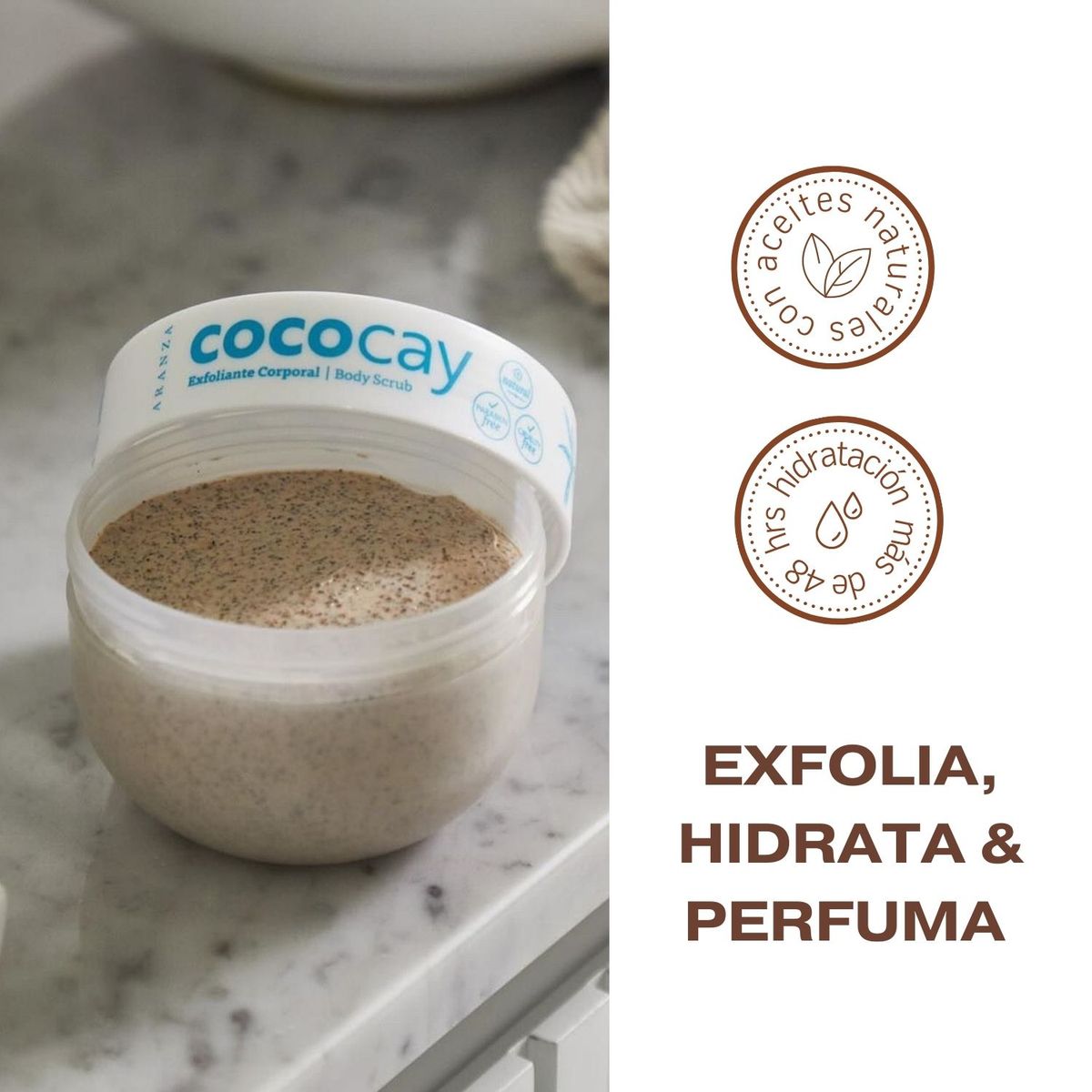 ARANZA - EXFOLIANTE CORPORAL EN CREMA AROMA A COCO