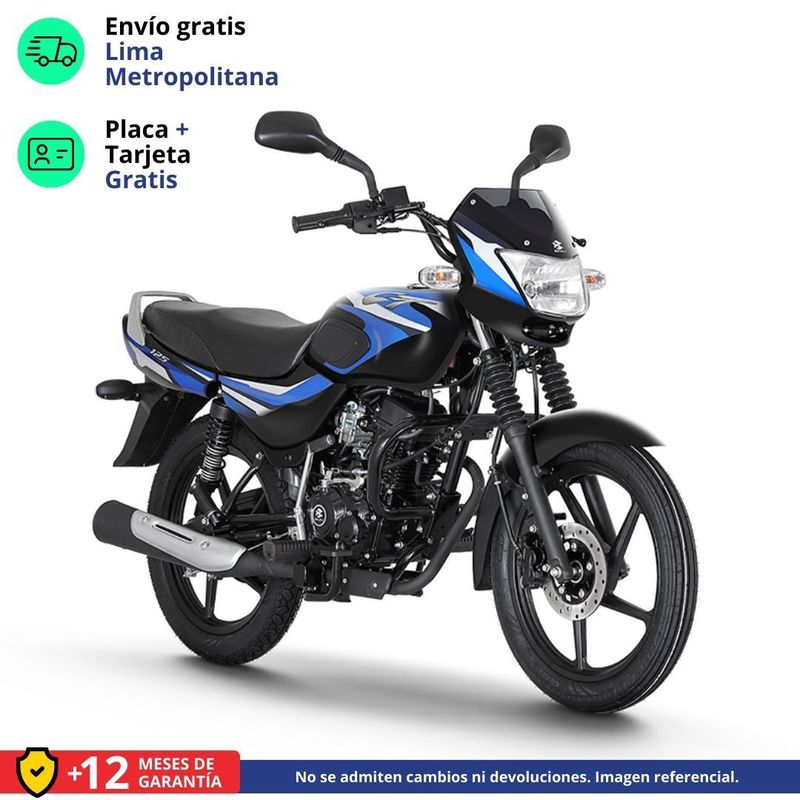 BAJAJ - MOTO PARA DELIVERY CT 125 - NEGRO/AZUL