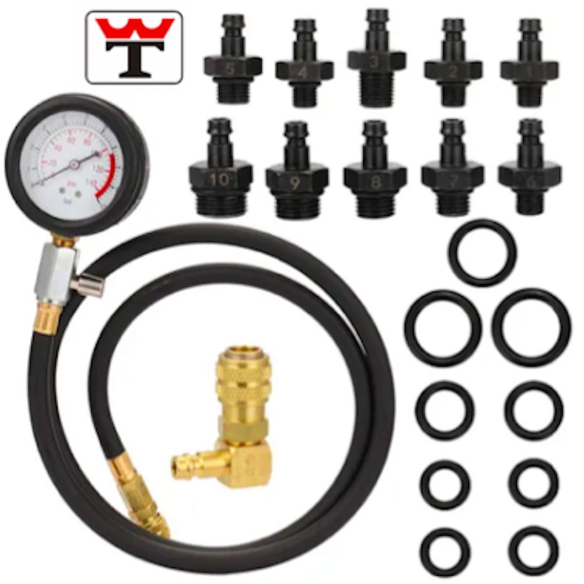 GENERICO - KIT MEDIDOR DE PRESIÓN DE ACEITE 13 PCS WORKTOOLS