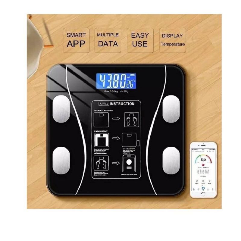 GENERICO - Balanza Smart Digital Bluetooth Negro