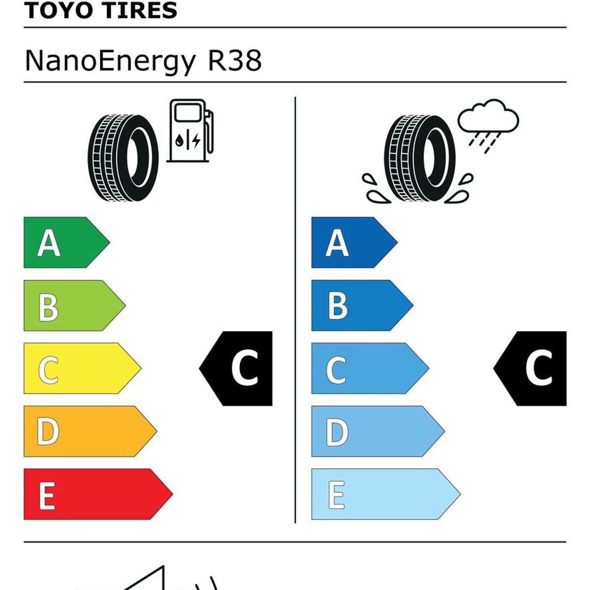 TOYO - Llanta 205/60 R 16 Toyo NANOENERGY R38 92V