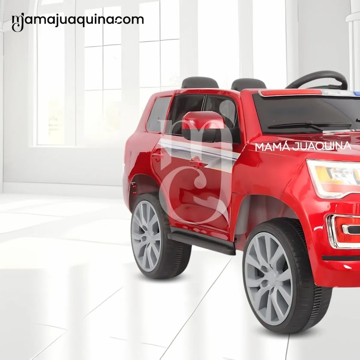 KING - Carro a Batería Para Niños «POLICE» Red