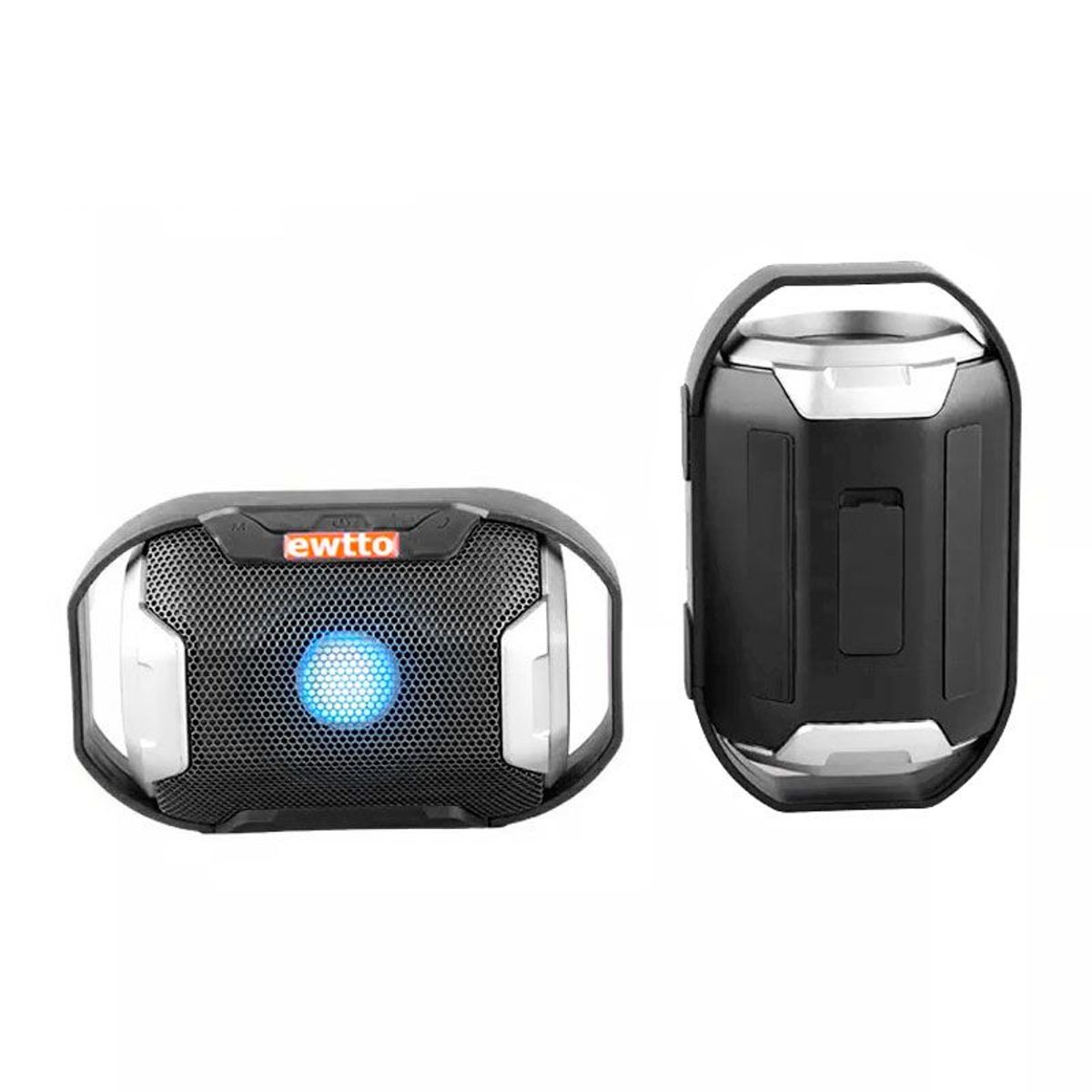 EWTTO - Parlante Bluetooth Ewtto 1675 X-Bass FM USB SD Recargable - Negro