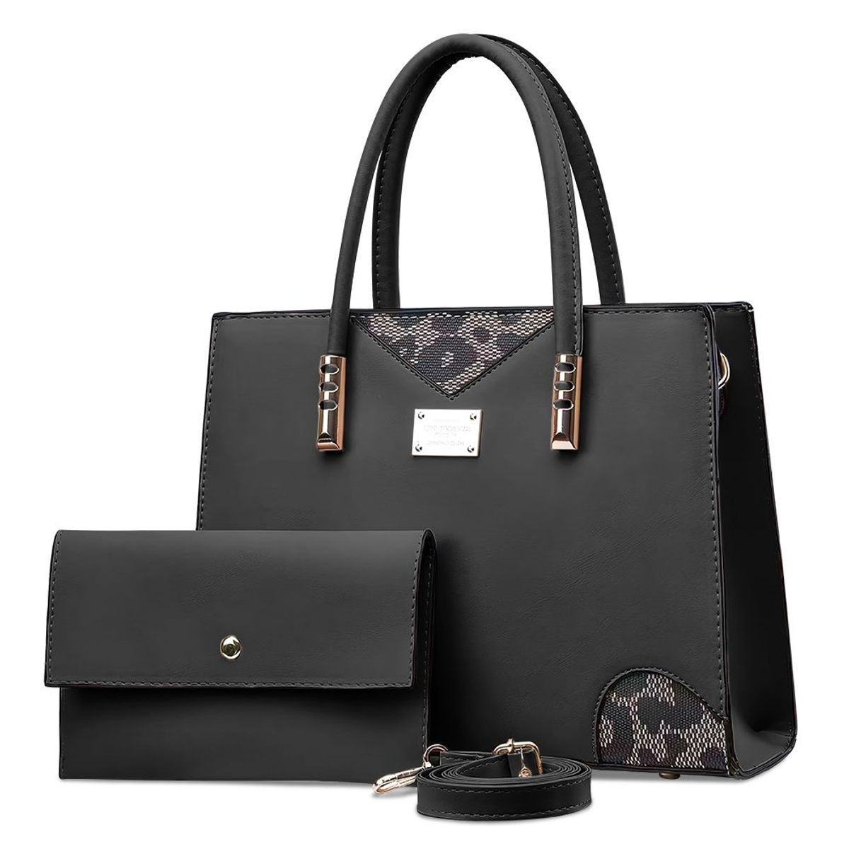 KELLER - Juego de Carteras Bolsos 2 Piezas L77 Negro
