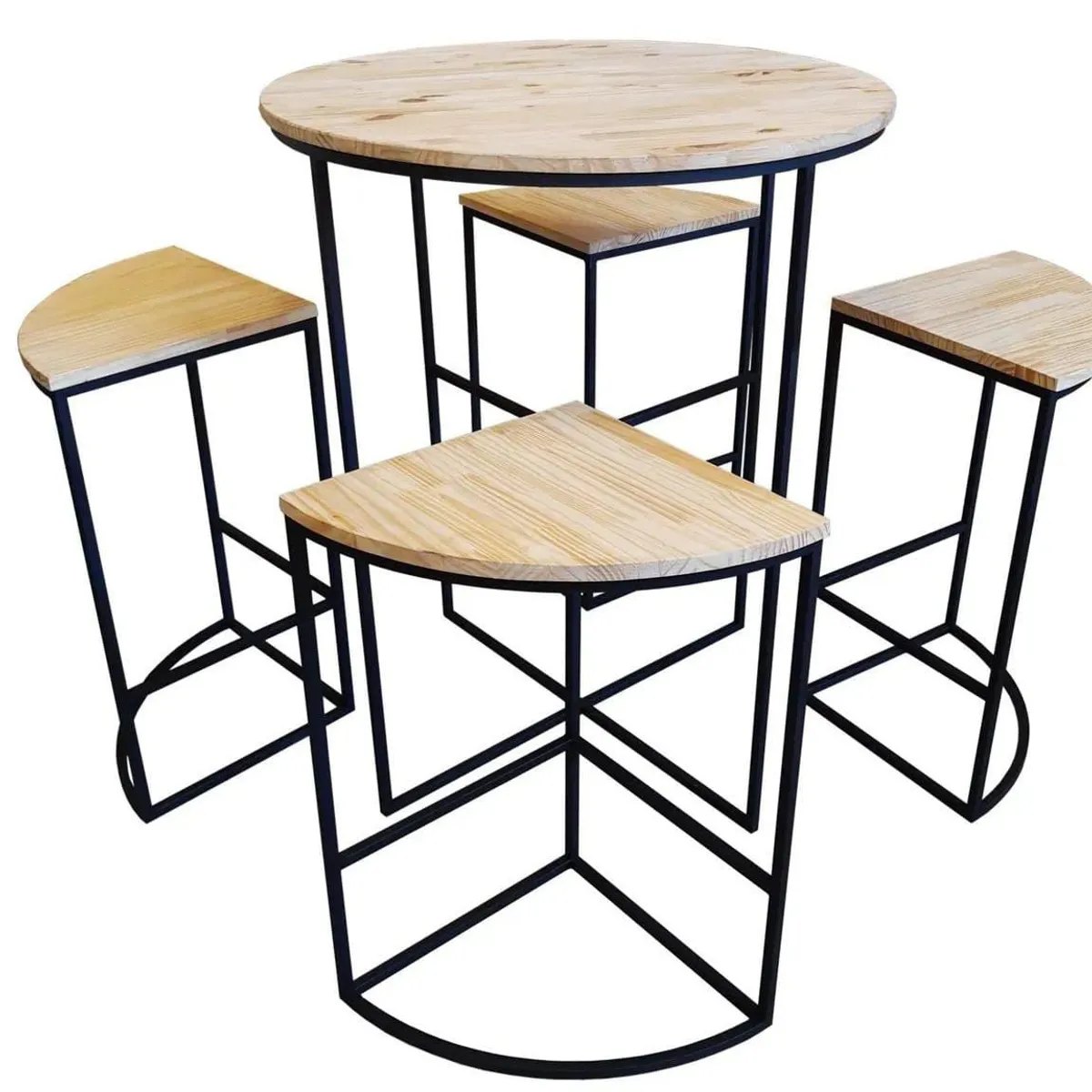 NACION MUEBLES - Juego De Mesa Industrial Ibiza