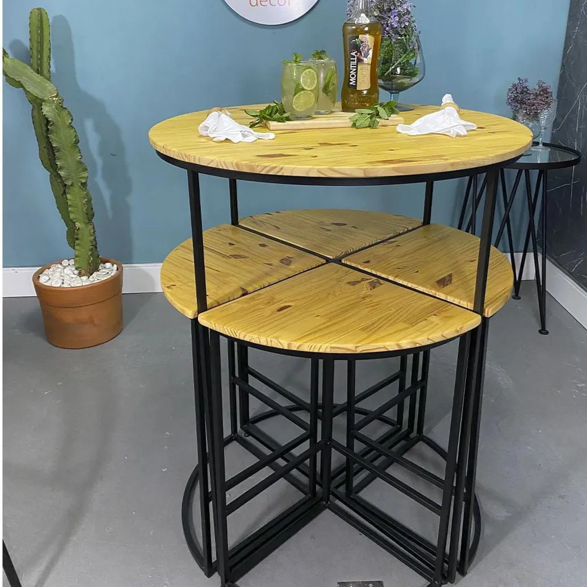 NACION MUEBLES - Juego De Mesa Industrial Ibiza