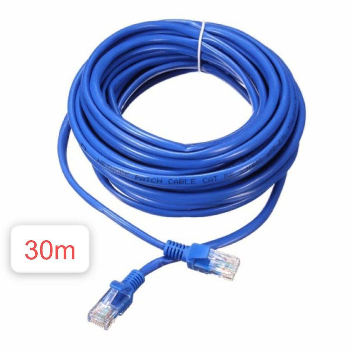 OEM - Cable Internet Red 30m Adaptador Rj45 CAT6 Ethernet UTP LAN Testeado