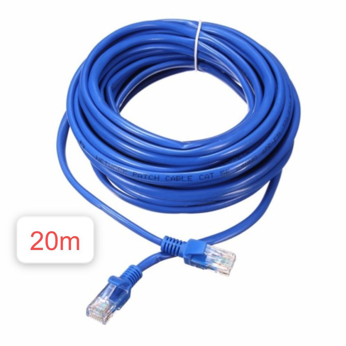 OEM - Cable Internet Red 20m Adaptador Rj45 CAT6 Ethernet UTP LAN Testeado
