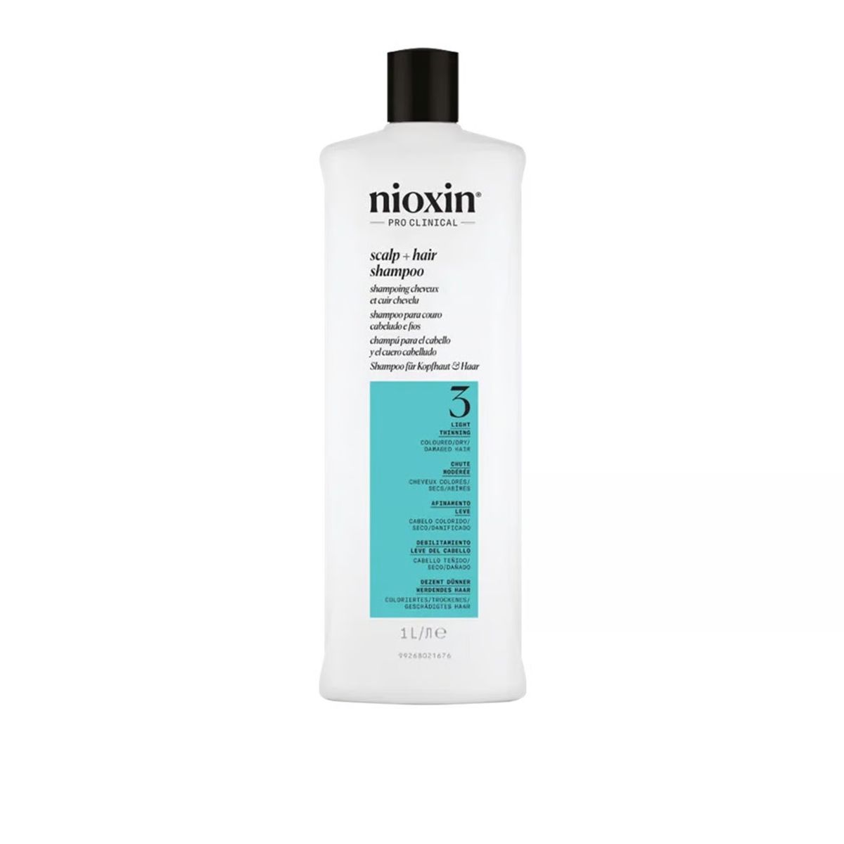 NIOXIN - Nioxin 3 Shampoo Densificador para cabello teñido 1000ml