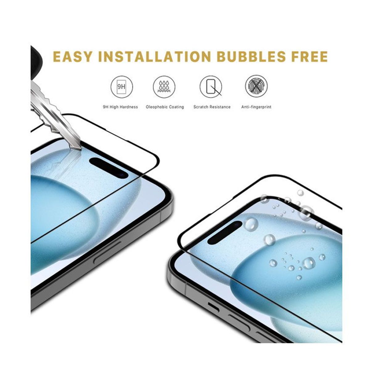 GLASS - Protector Pantalla Mica Vidrio Templado iPhone 15 PRO - MATE