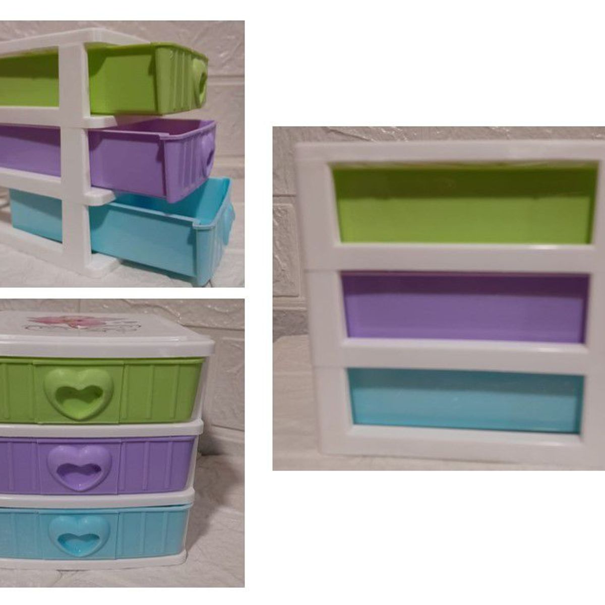 GENERICO - Mini Joyero Organizador Maquillaje Plastico 3 Cajones