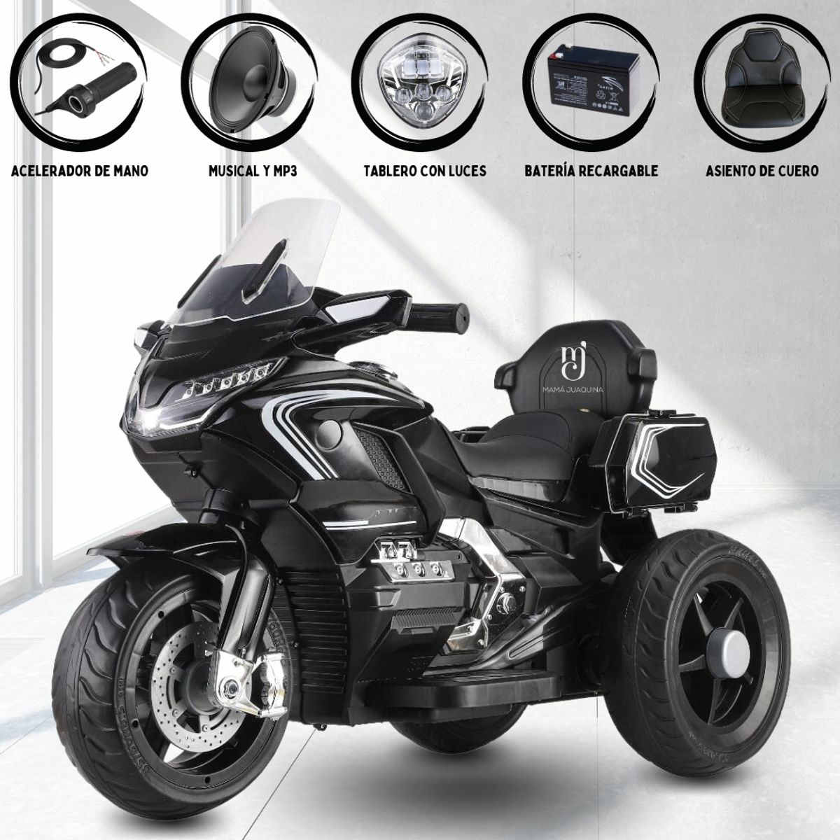 BABY - Trimoto a Batería para Niños «AVENIR» Black