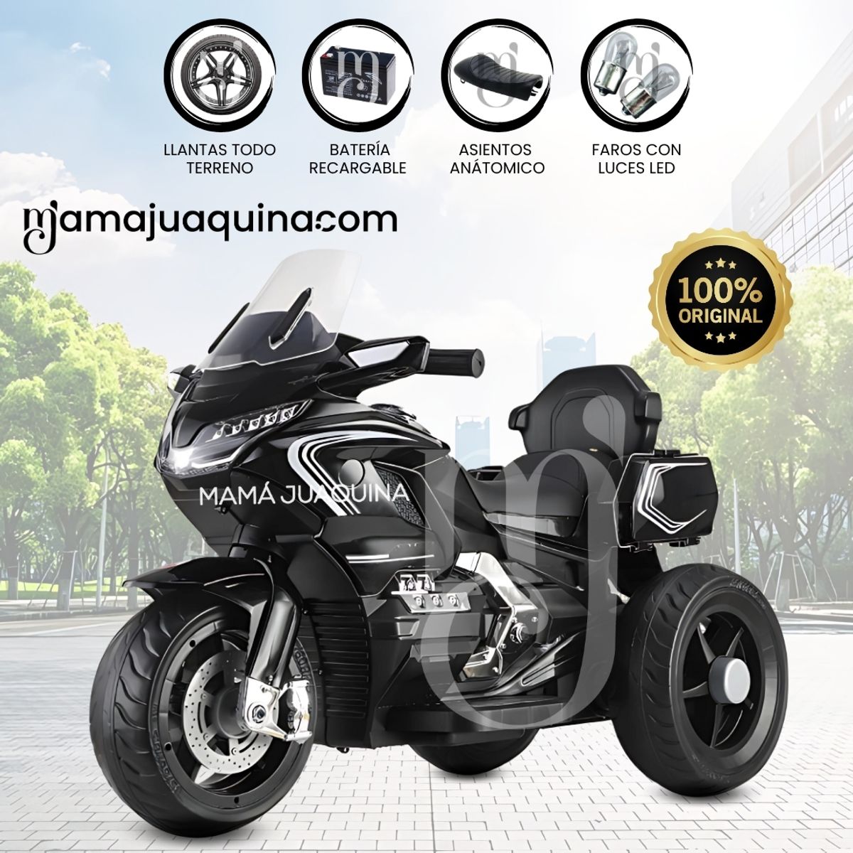 BABY - Trimoto a Batería para Niños «AVENIR» Black